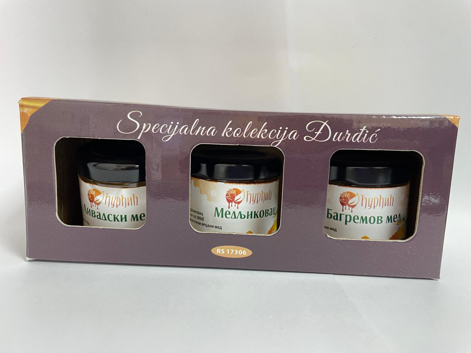 Etno Dućan Đurđić Livadski med, 50g + Bagremov med, 50g + Šumski med, 50g