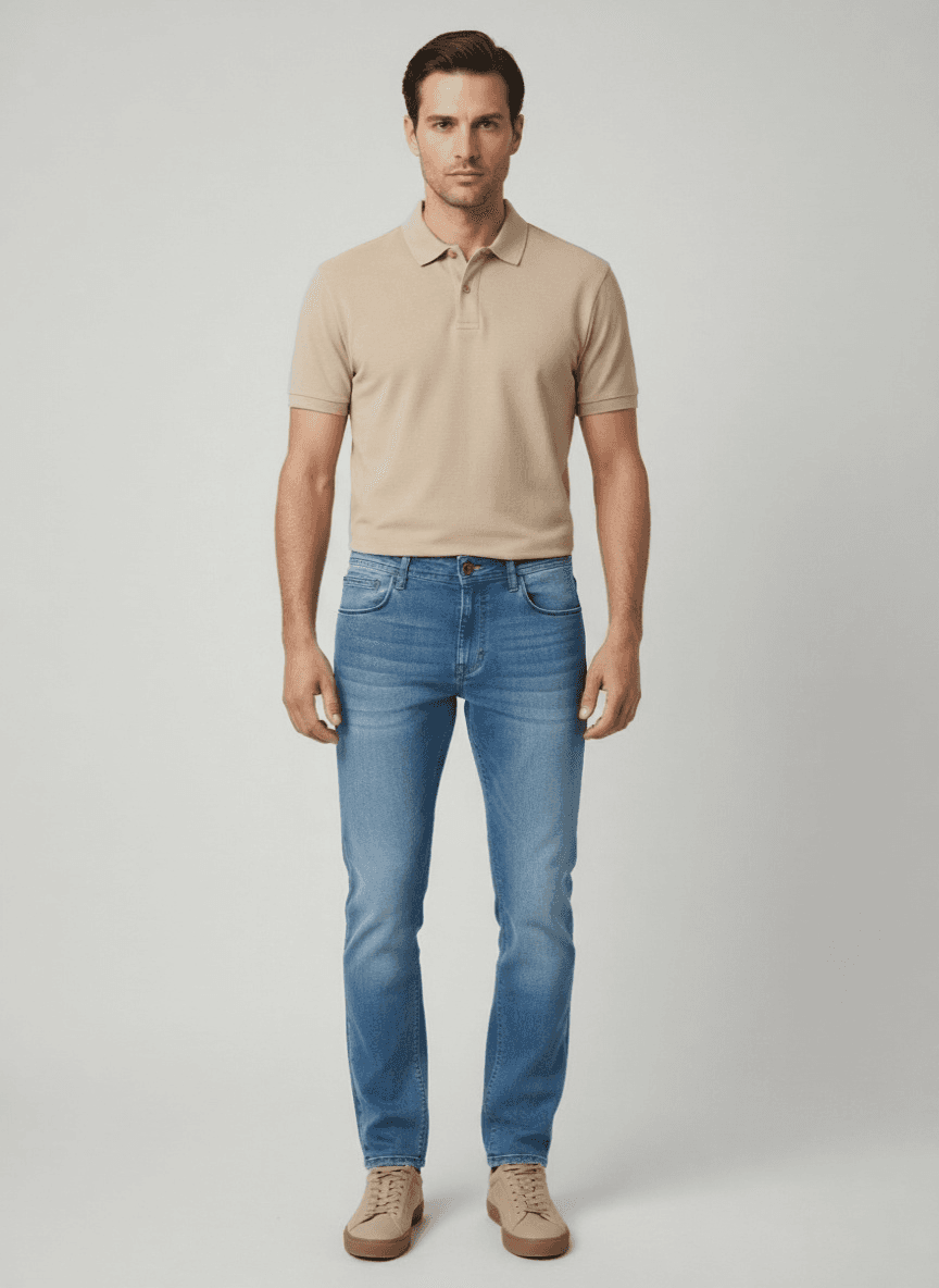 Elit Muške farmerke Slim fit, Svetloplave