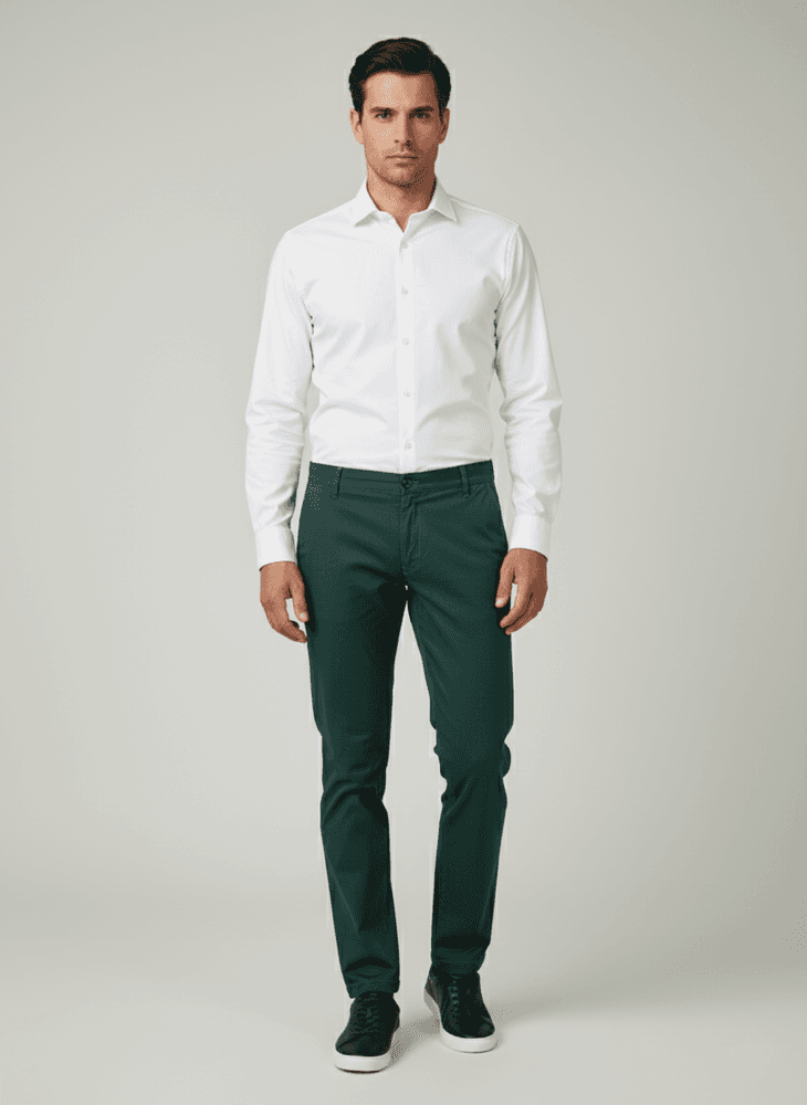 Elit Muške pantalone od kepera Premium Slim Fit, Masilnaste