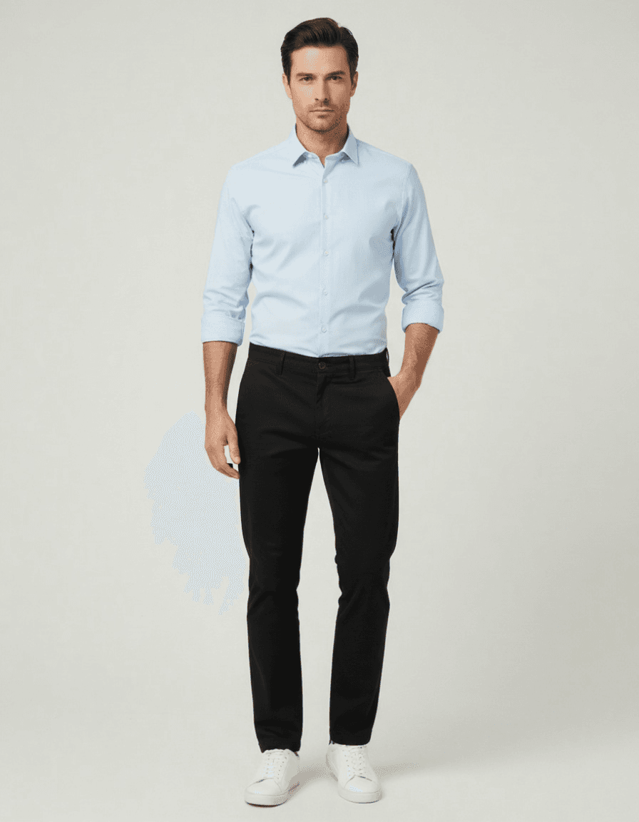 Elit Muške keper pantalone, Crne