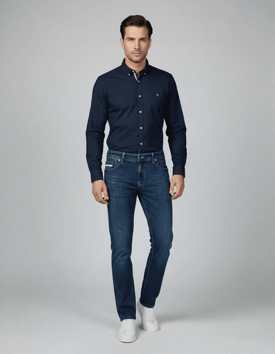 Elit Muške farmerke Regular fit , Teget