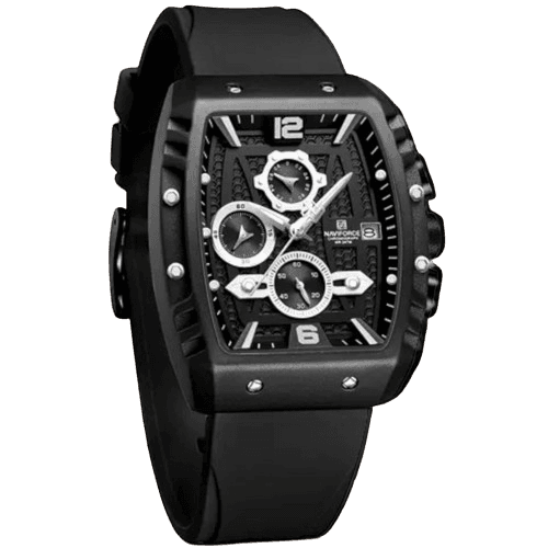 Naviforce Muški ručni sat, Kvarcni mehanizam, Crno kućište, Crni, NF8025