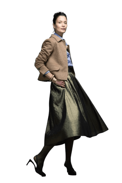 LAPPA Ženska midi suknja Barbara, Zlatna