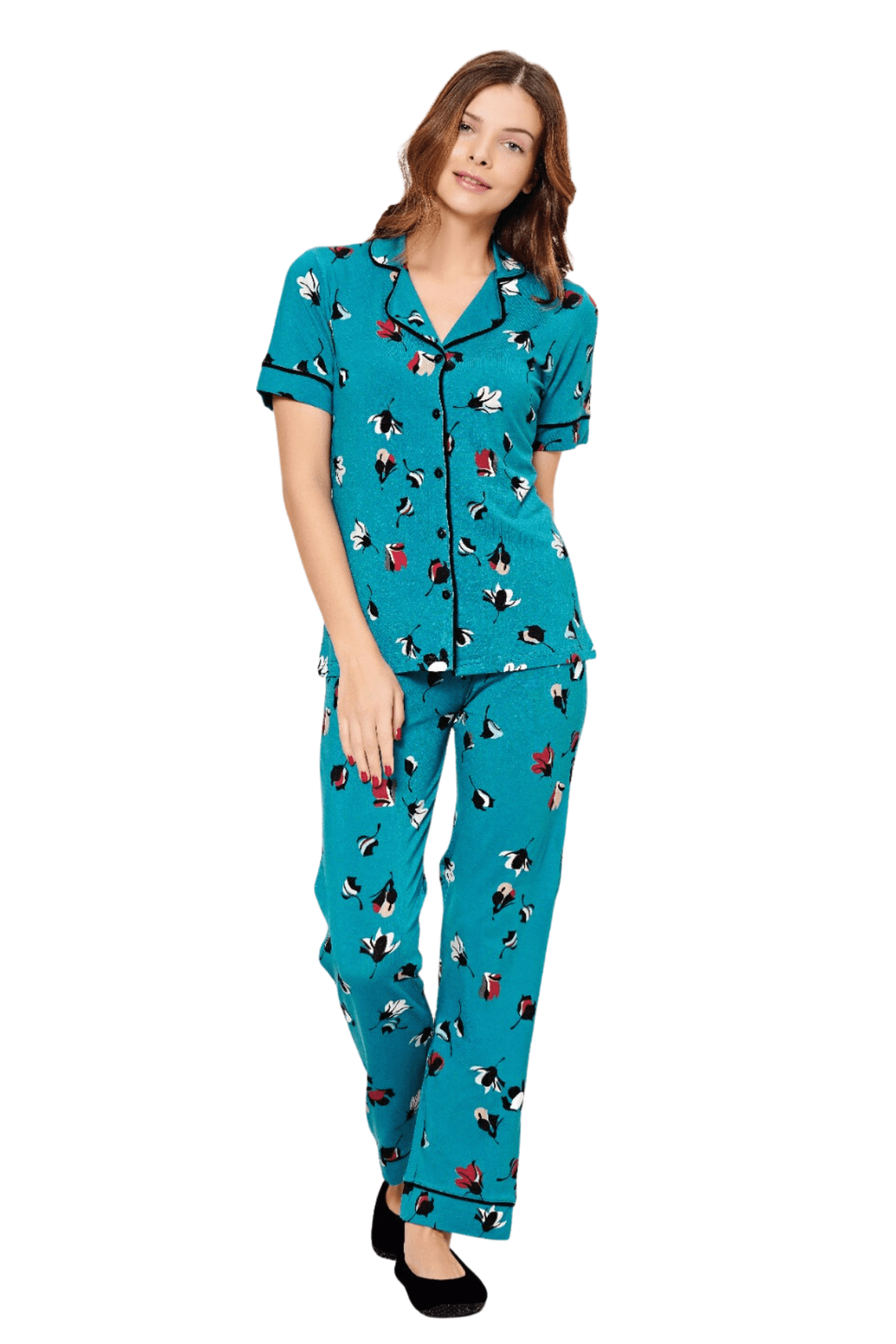 ALPERI Ženska pidžama 7802 tirkizna