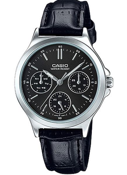 CASIO Muški ručni sat, Kvarcni mehanizam, Crni brojčanik, LTP-V300L-1AVUDF, Crni