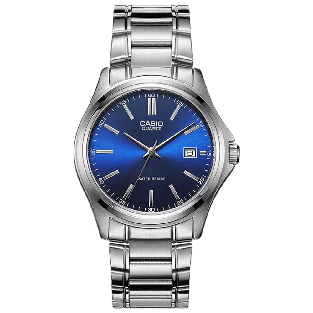 CASIO Muški ručni sat, Kvarcni mehanizam, Plavi brojčanik, LTP-1183A-2ADF, Srebrno-plavi