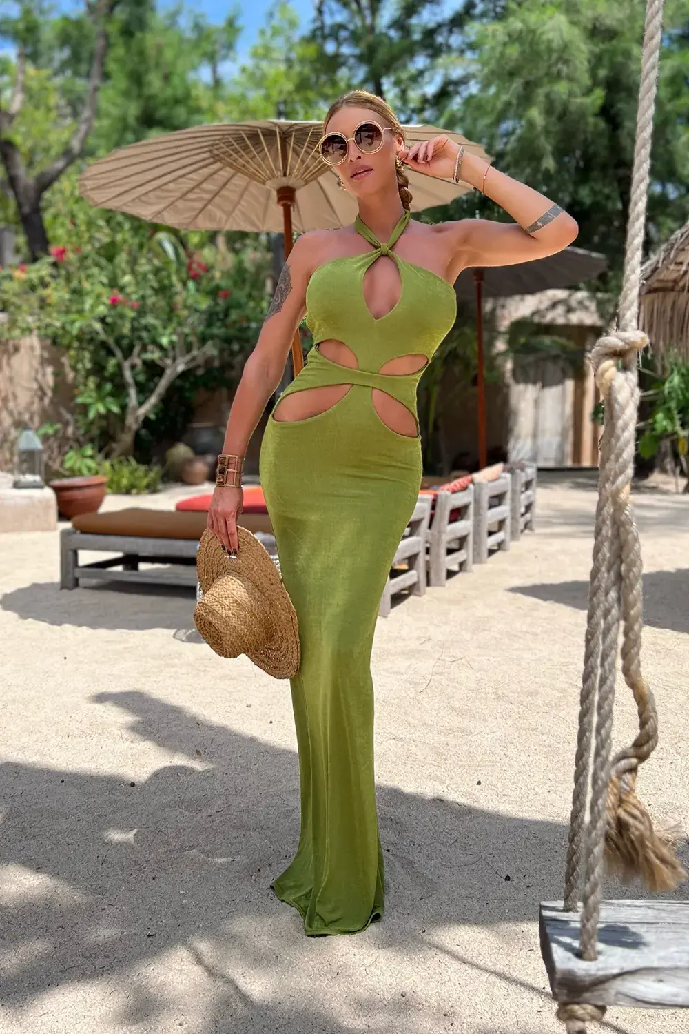 DHARMA Ženska haljina zelena