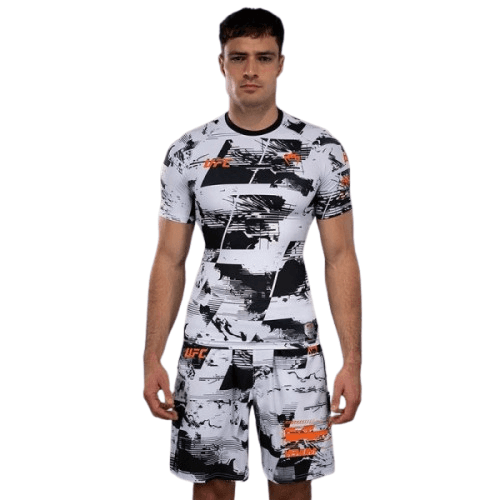 Venum Kompresiona majica  Rashguard UFC Zenith Authentic Fight Week, Kratak rukav, Bela