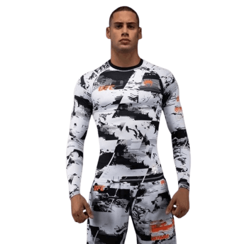 Venum Kompresiona majica Rashguard UFC Zenith Authentic Fight Week, Dugi rukav, Bela