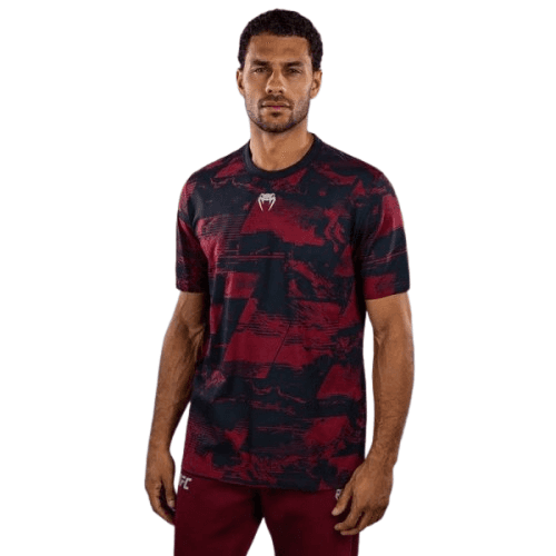 Venum Kompresiona majica  Rashguard UFC Zenith Authentic Fight Week, Kratak rukav, Bordo-teget