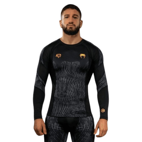 Venum X Chimaev Kompresiona majica Rashguard, Dugi rukav, Crno-sivi