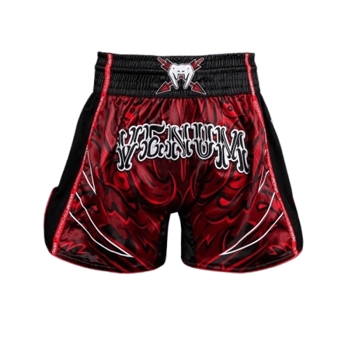 Venum Muški šorts Wolf Atak Muay Thai Šorc, Crno-crveni
