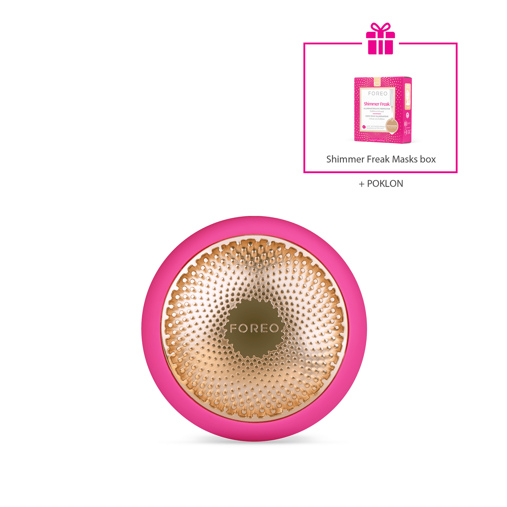 FOREO UFO Fuchsia uređaj za potpuni tretman lica za sve tipove kože