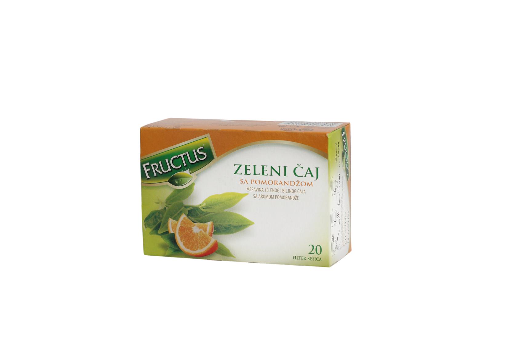 Selected image for FRUCTUS Zeleni čaj sa narandžom 30g, 20x1.5g