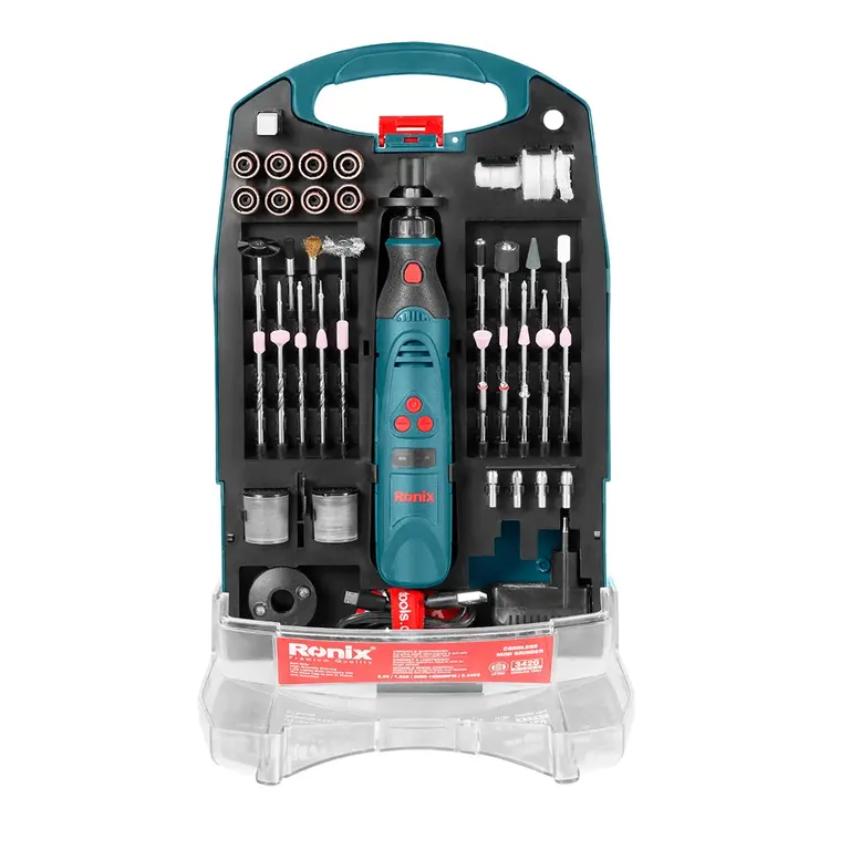 Ronix Aku Set za brušenje i graviranje 3420, 3.6V, 1.6-3.2mm