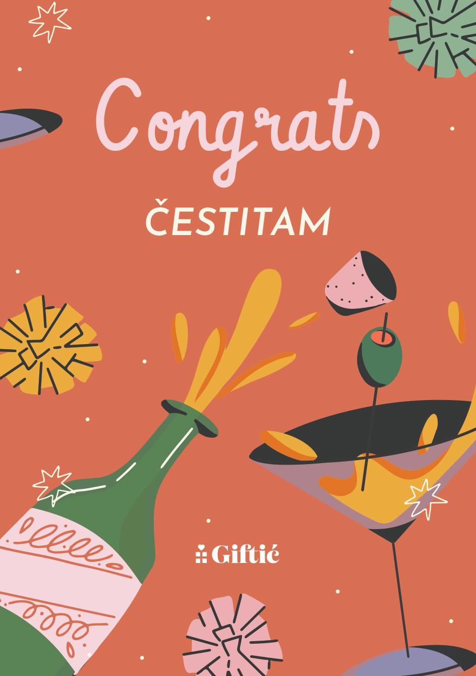 Giftić Čestitka Čestitam
