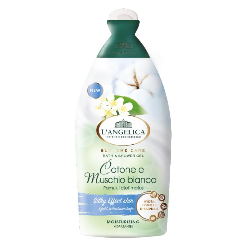 L'Angelica Pena za kupanje Supreme care Cotton and white Musk, 500ml