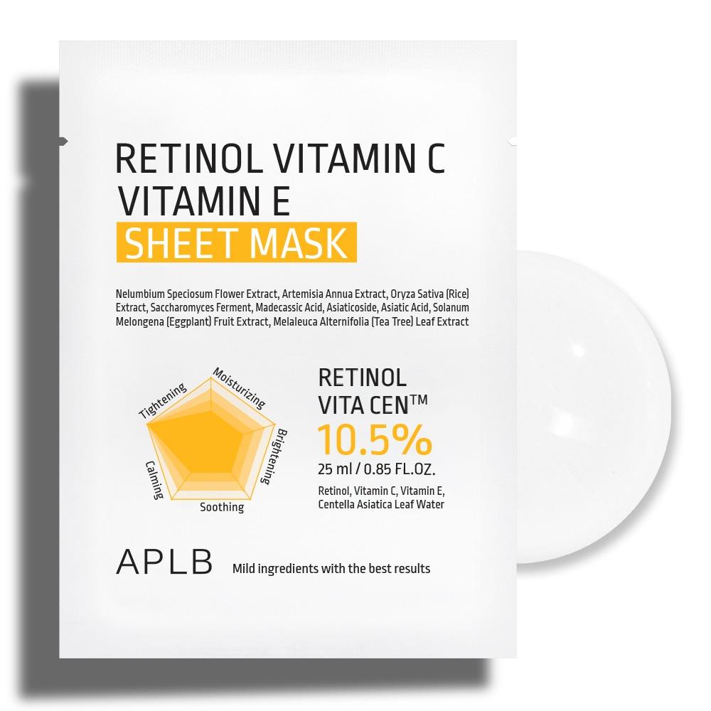 APLB Maska za lice Retinol Vitamin C Vitamin E, 25 ml