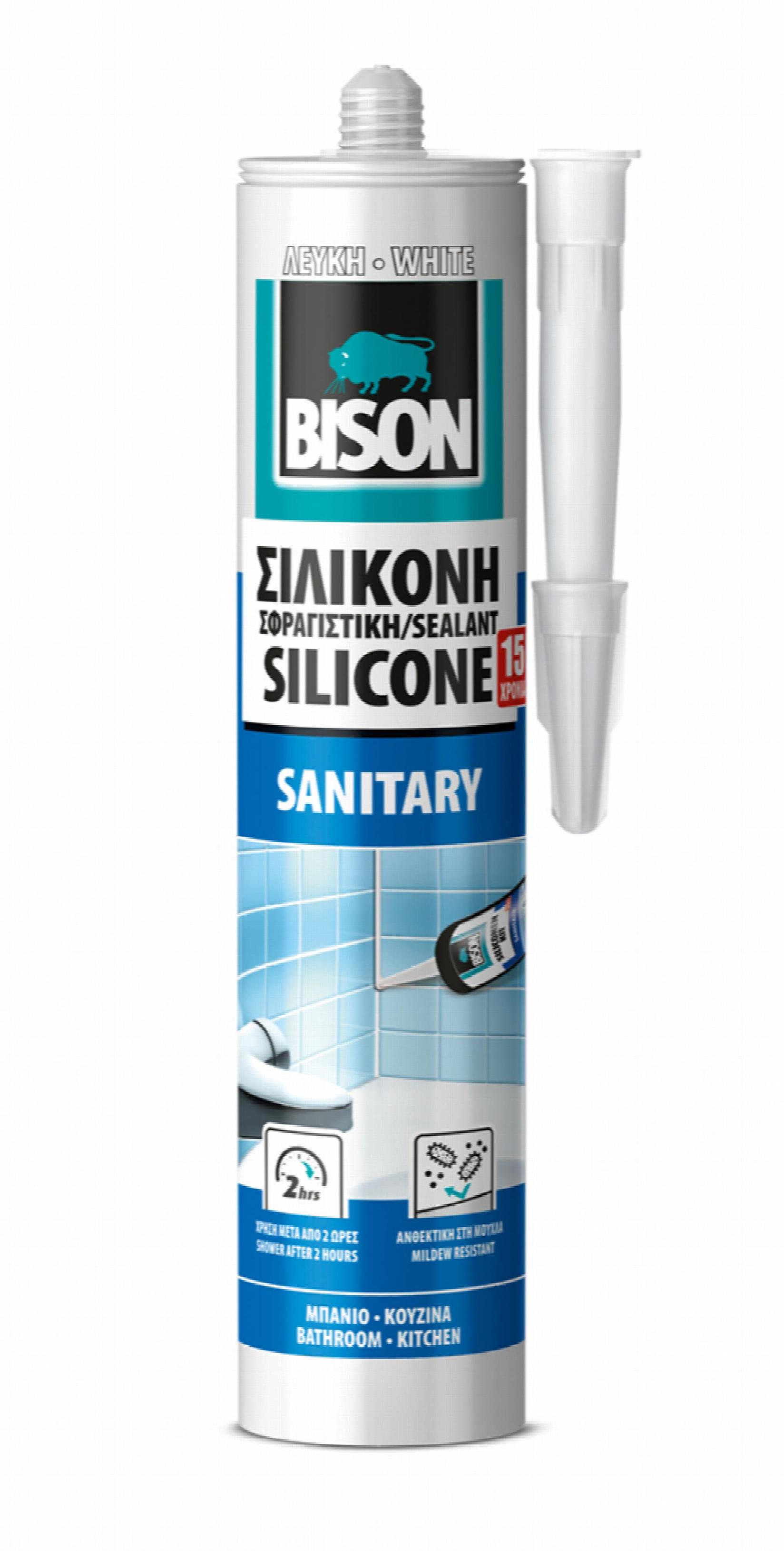 BISON Silikon Silicone Sanitary White 280 ml 143965