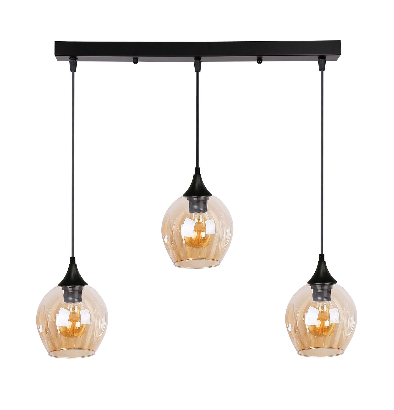 Viseća lampa Aspa, E27, 3x40W, Crna