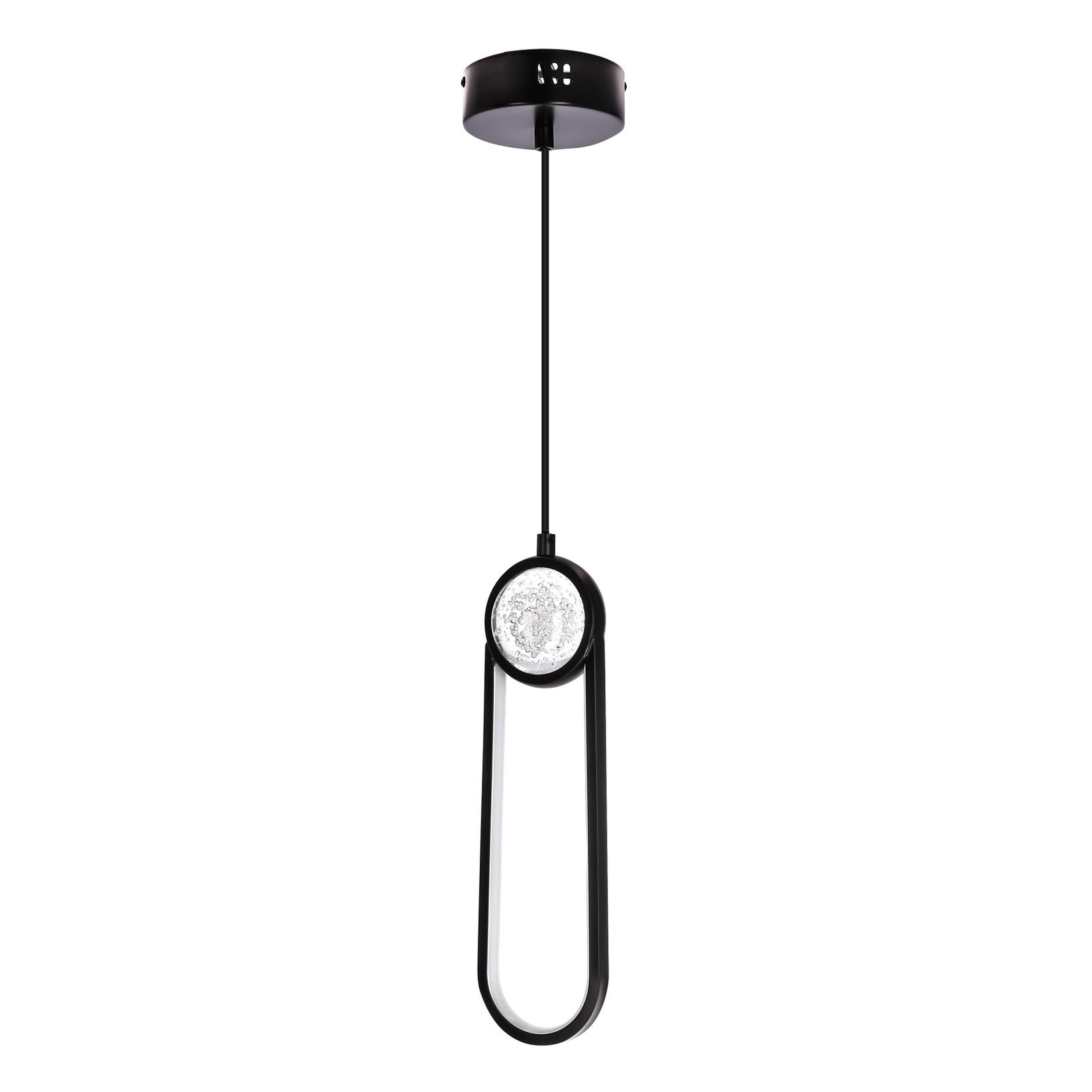 Viseća lampa Lacrima, 10cm, 15W, LED, 3000K, Crna