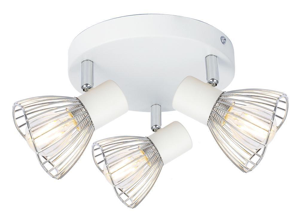 Plafonska lampa 1 Fly, 3x40W, E14, Belo-hrom