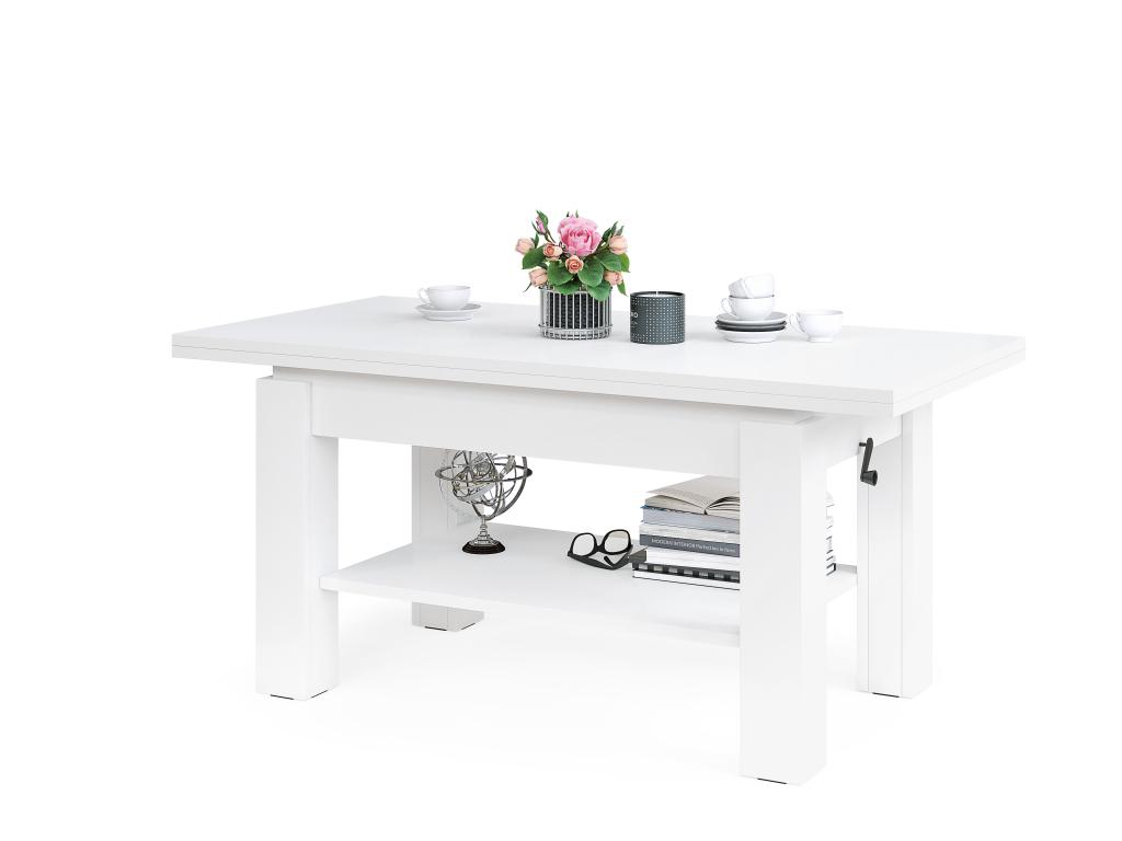 Mazzoni Multifunkcionalni sto na razvlačenje Bravo, 130x59.5-71.5x65-130cm, Beli