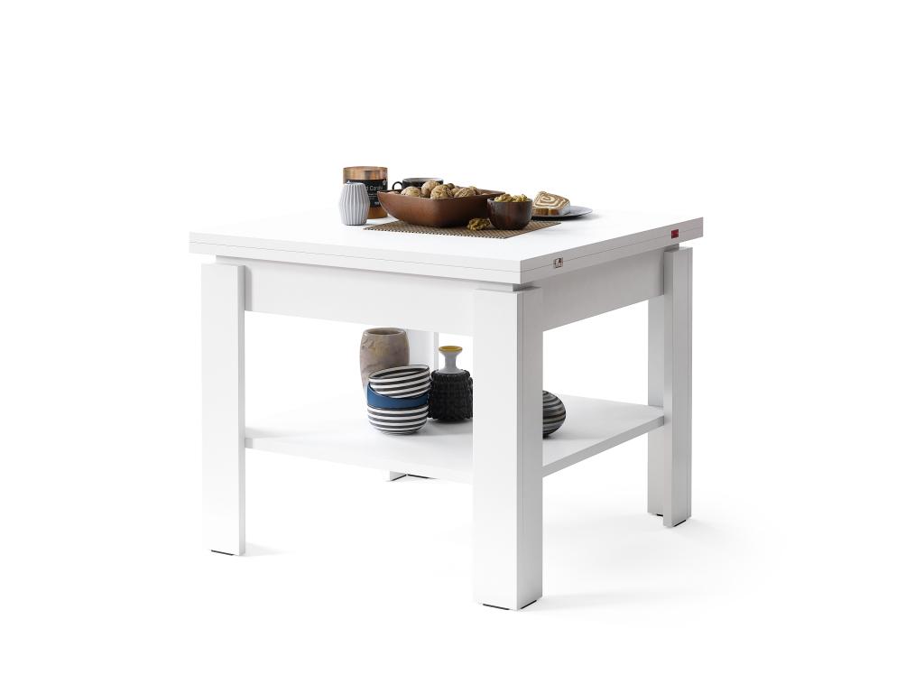 Mazzoni Klub sto na razvlačenje Leo, 65-130x55x65cm, Beli