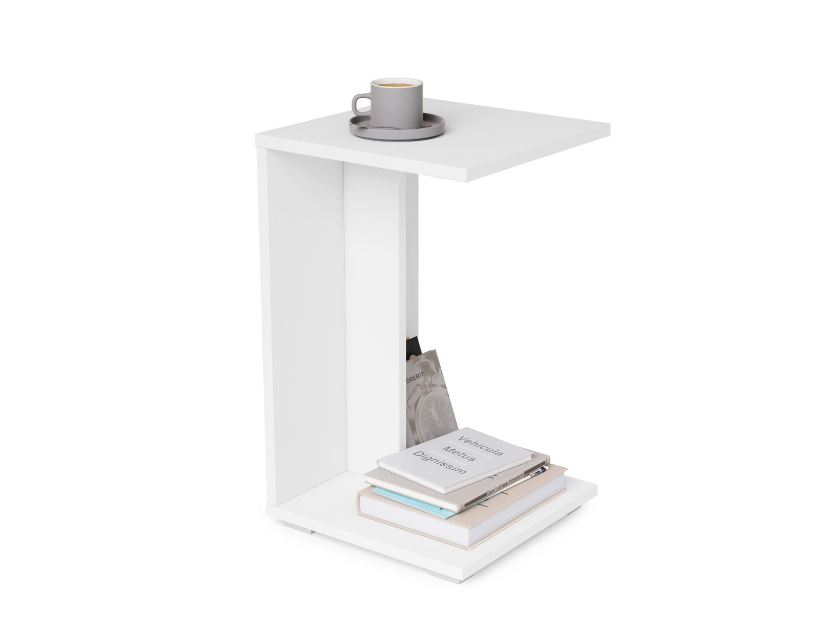 Mazzoni Bočni stočić Hugo, 40x66x40cm, Beli