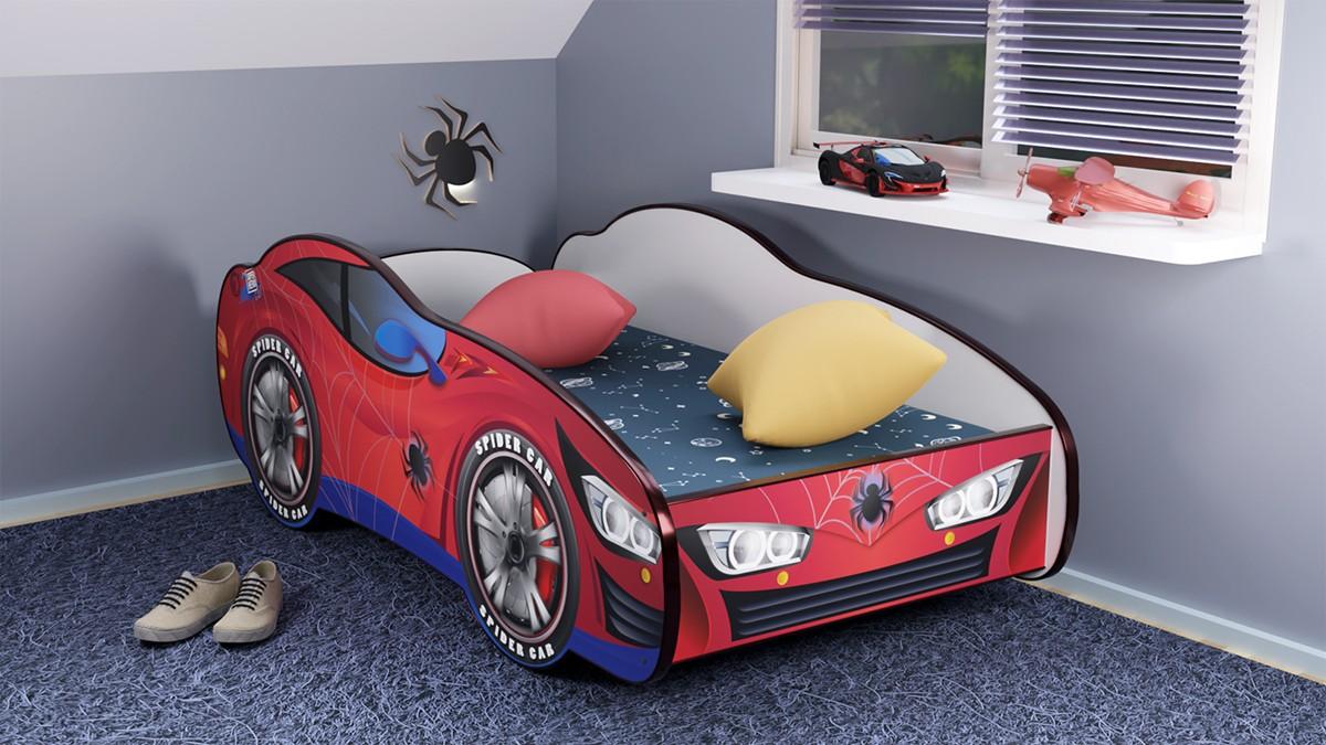 RACING CAR Dečiji krevet trkački auto Spidercar 160x80cm šareni