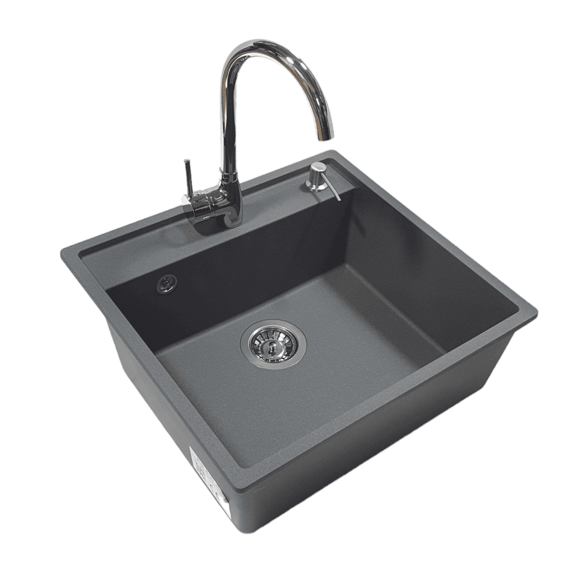 Sudopera sa slavinom Selena, Hrom ugradni dozer, Chrome Swan, Granit