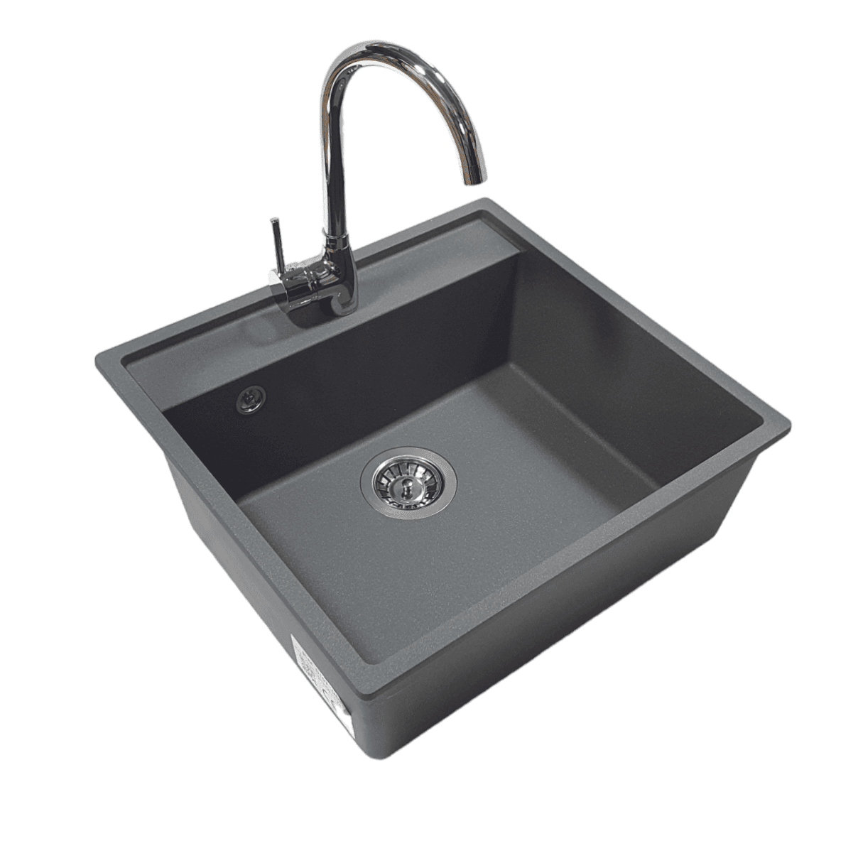 Sudopera sa slavinom Selena, Chrome Swan, Granit, Siva