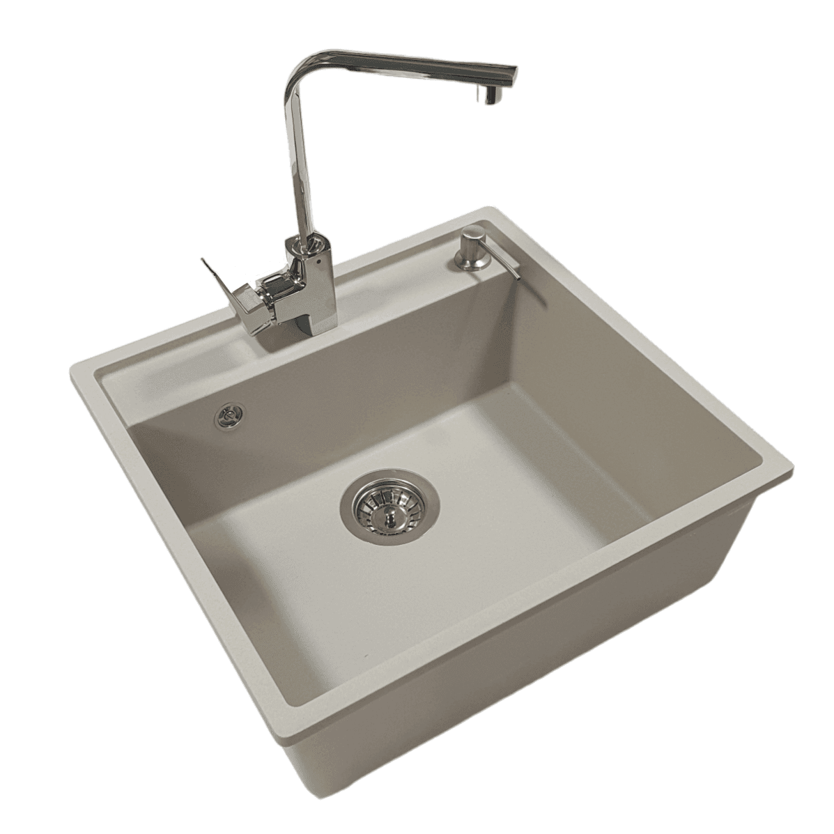 Sudopera sa slavinom Selena, Elegance, Hrom ugradni dozer, Bež