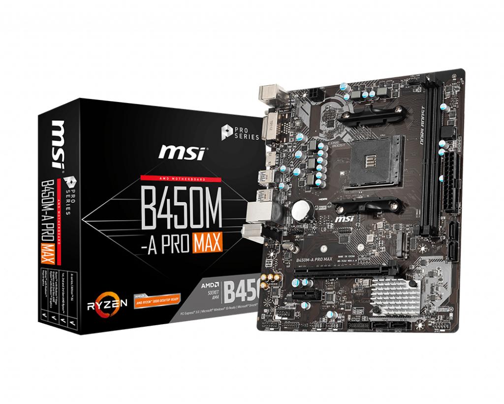 Selected image for MSI B450M-A PRO MAX matična ploča AMD B450 Socket AM4 mikro ATX