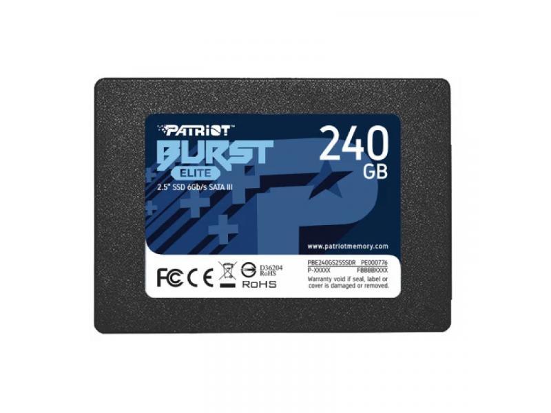 Patriot PBE240GS25SSDR Burst Elite SSD, 240 GB, 2.5 SATA3