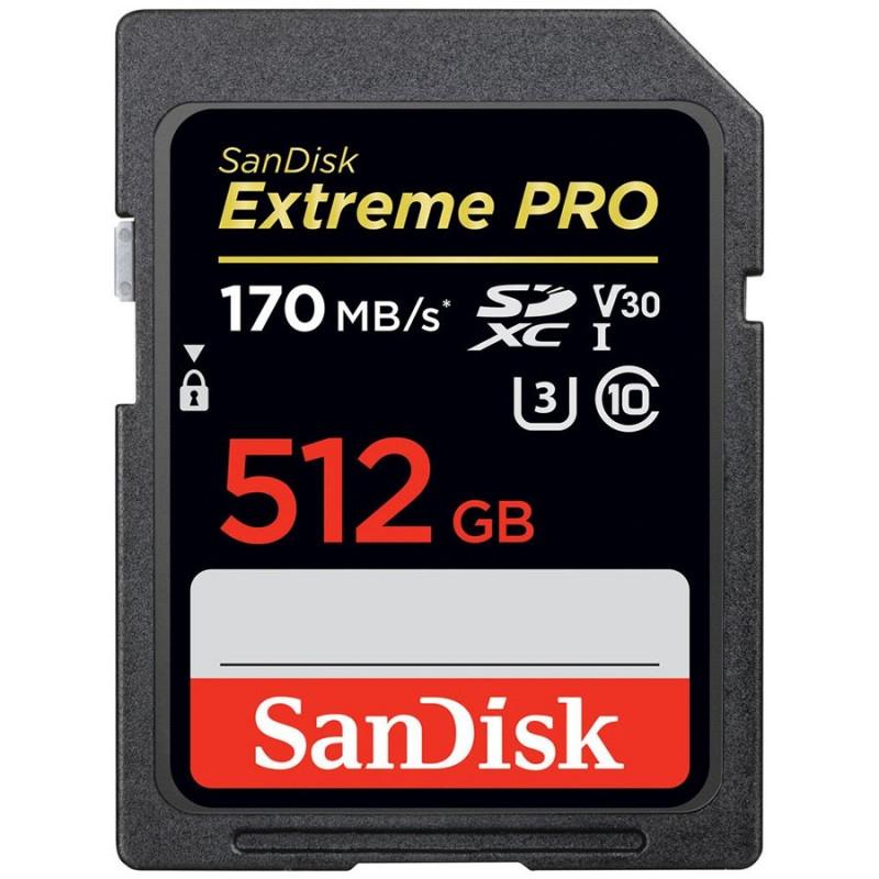 Selected image for SANDISK Memorijska kartica Extreme Pro 512GB SDXC 170MB/s, UHS-I, Class 10, U3, V30