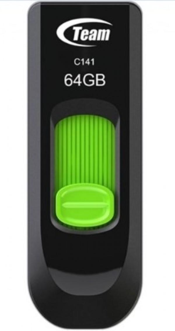 TEAM GROUP USB 2.0 Flash 64GB C141 TC14164GG01 crno-zeleni