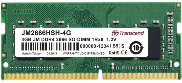 TRANSCEND Memorija SODIM DDR4 4GB 2666MHz JM2666HSH-4G