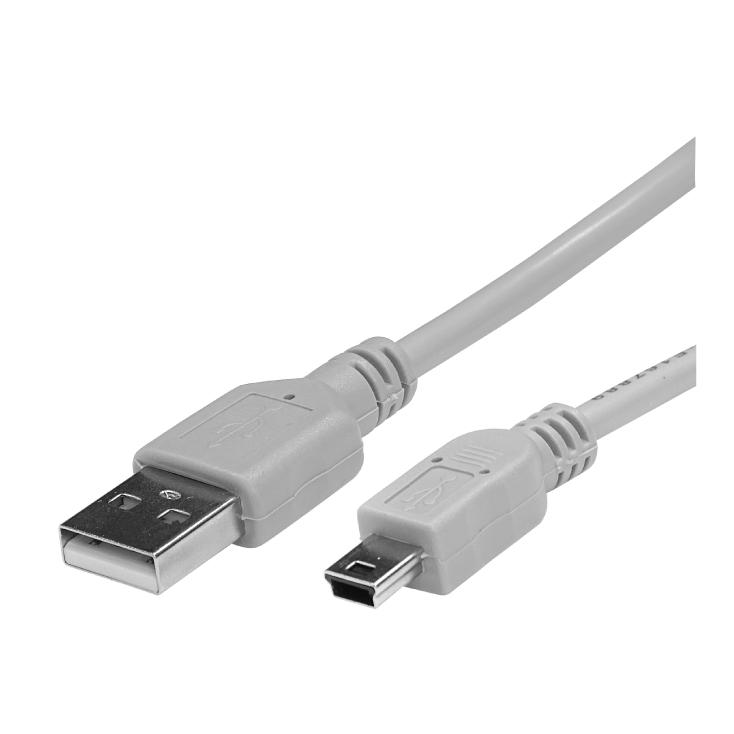 Selected image for USB Kabl USB-A na USB mini B 1.8m sivi