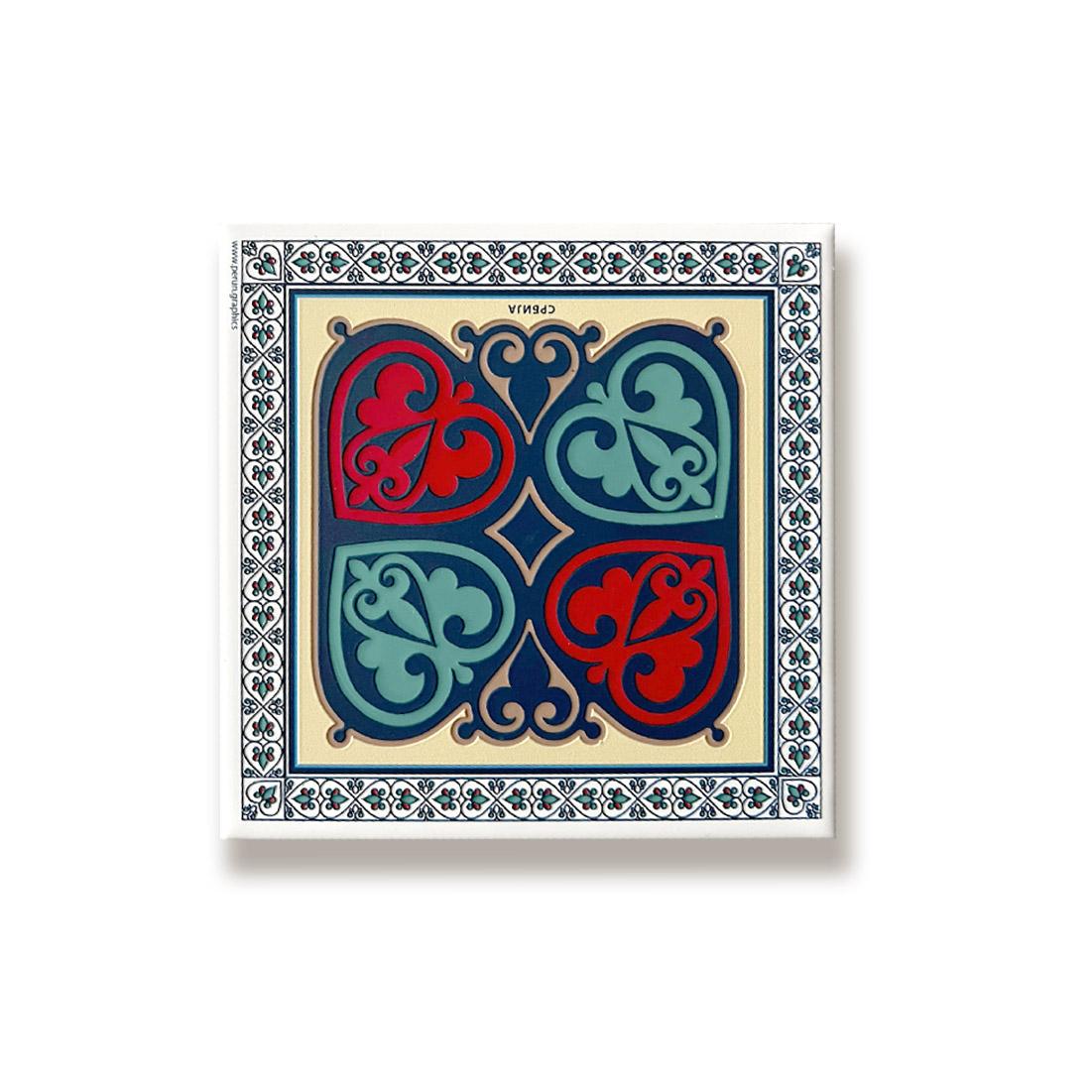 Perun Grafix Keramički podmetač Raška Svetli ornament