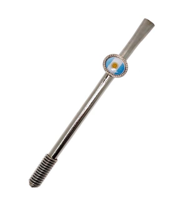 Bombilla Resorte Escudo Long Yerba Mate čaj, 15cm