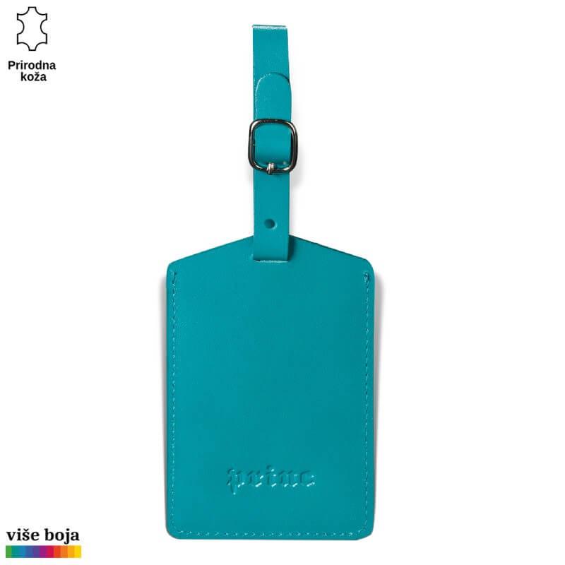 Princ Leather Identifikacija za torbu, Tirkizna