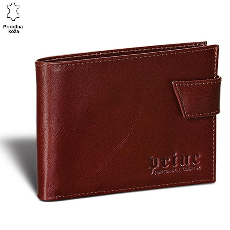 Princ Leather Muški novčanik, Kožni, Braon