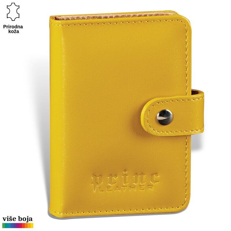 Princ Leather Novčanik za kartice, Žuti