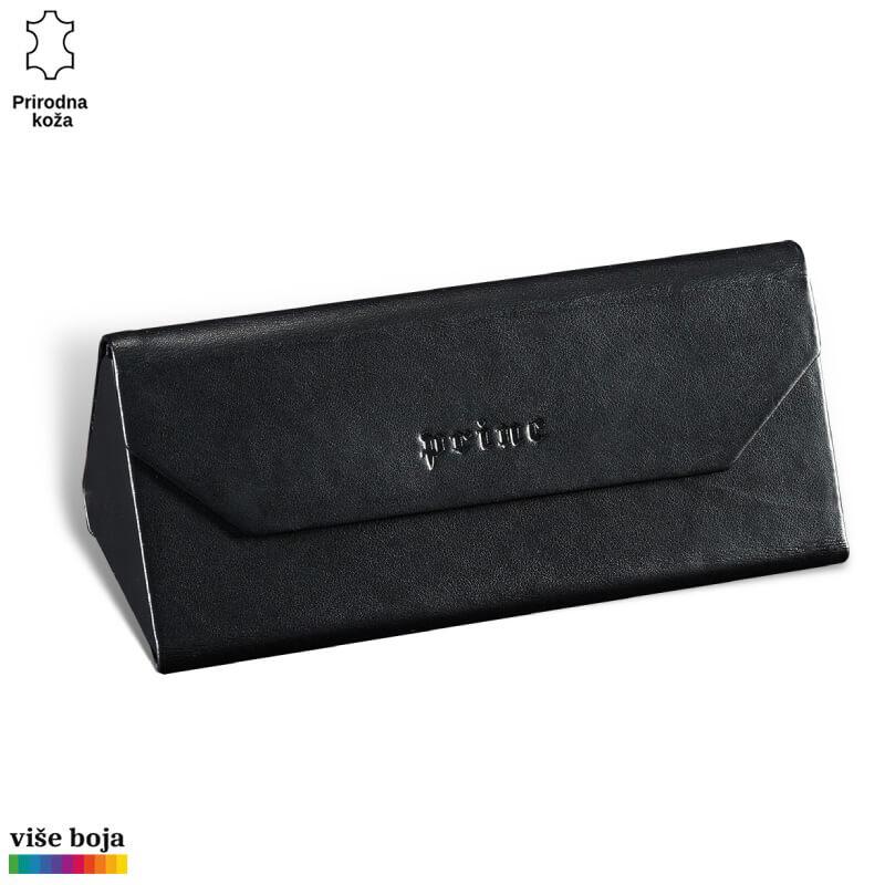 Princ Leather Sklopiva futrola za naočare, Crna