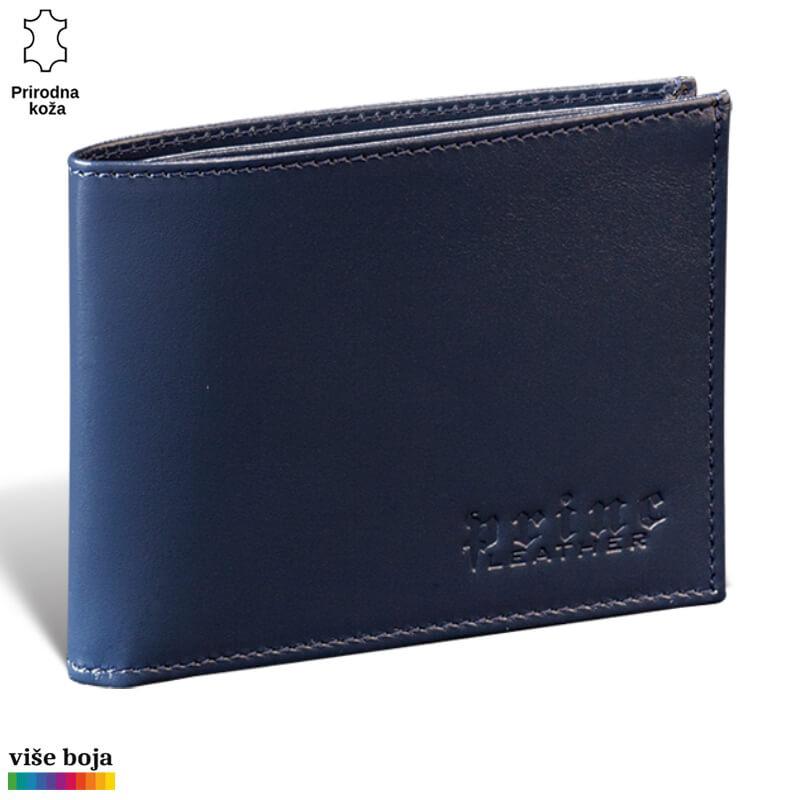 Princ Leather Muški novčanik Fold, Kožni, Teget