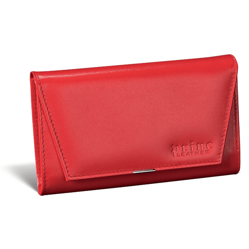 Princ Leather Ženski novčanik Trapez, Crveni