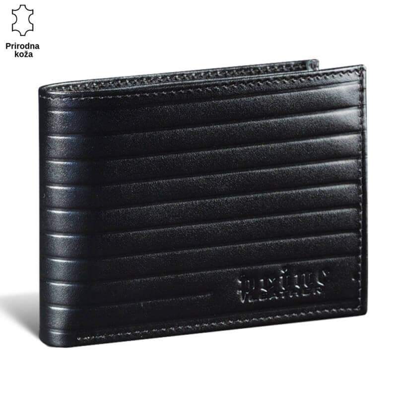 Princ Leather Muški novčanik, Crni