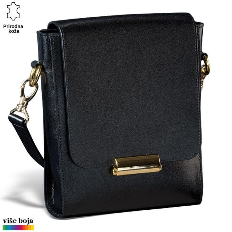 Princ Leather Ženska torba Exit, Kožna, Crna