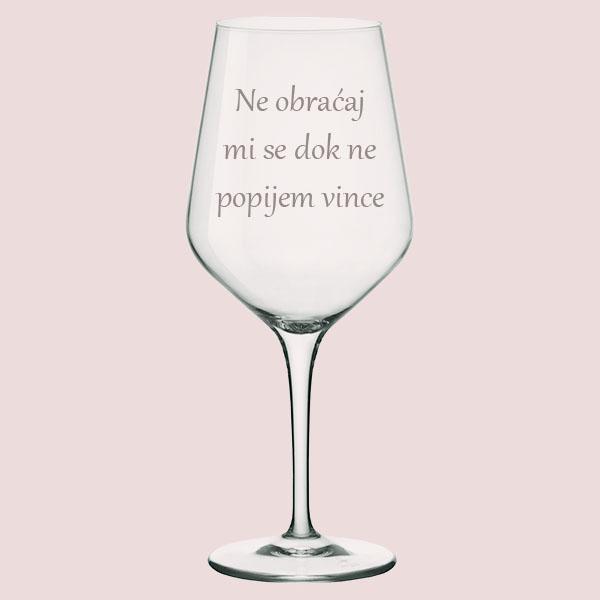 HAPPY PUMPKIN Čaša za vino ''Ne obraćaj mi se dok ne popijem vince''